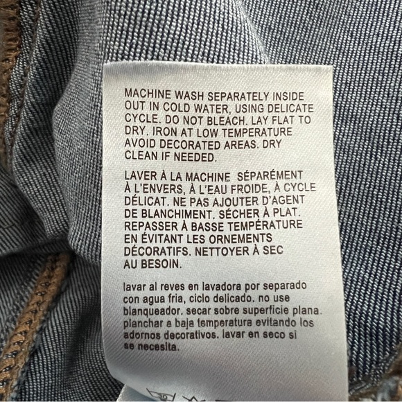 bebe Cropped Bling Denim Jacket - Picture 14 of 16